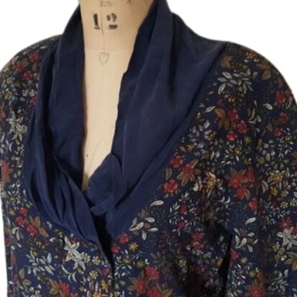 Vintage cottagecore 90s granny floral print blazer top - Picture 6 of 12